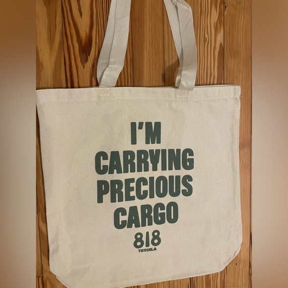 SALE - 4 818 Tequila Tote Bags For $9 “I’m Carrying Precious Cargo” NEW - Picture 2 of 2